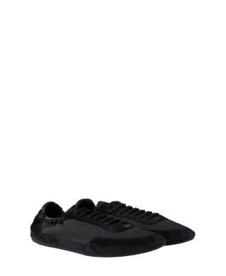 Prada Men's Collapse Re-Nylon and Suede Elasticized Sneakers