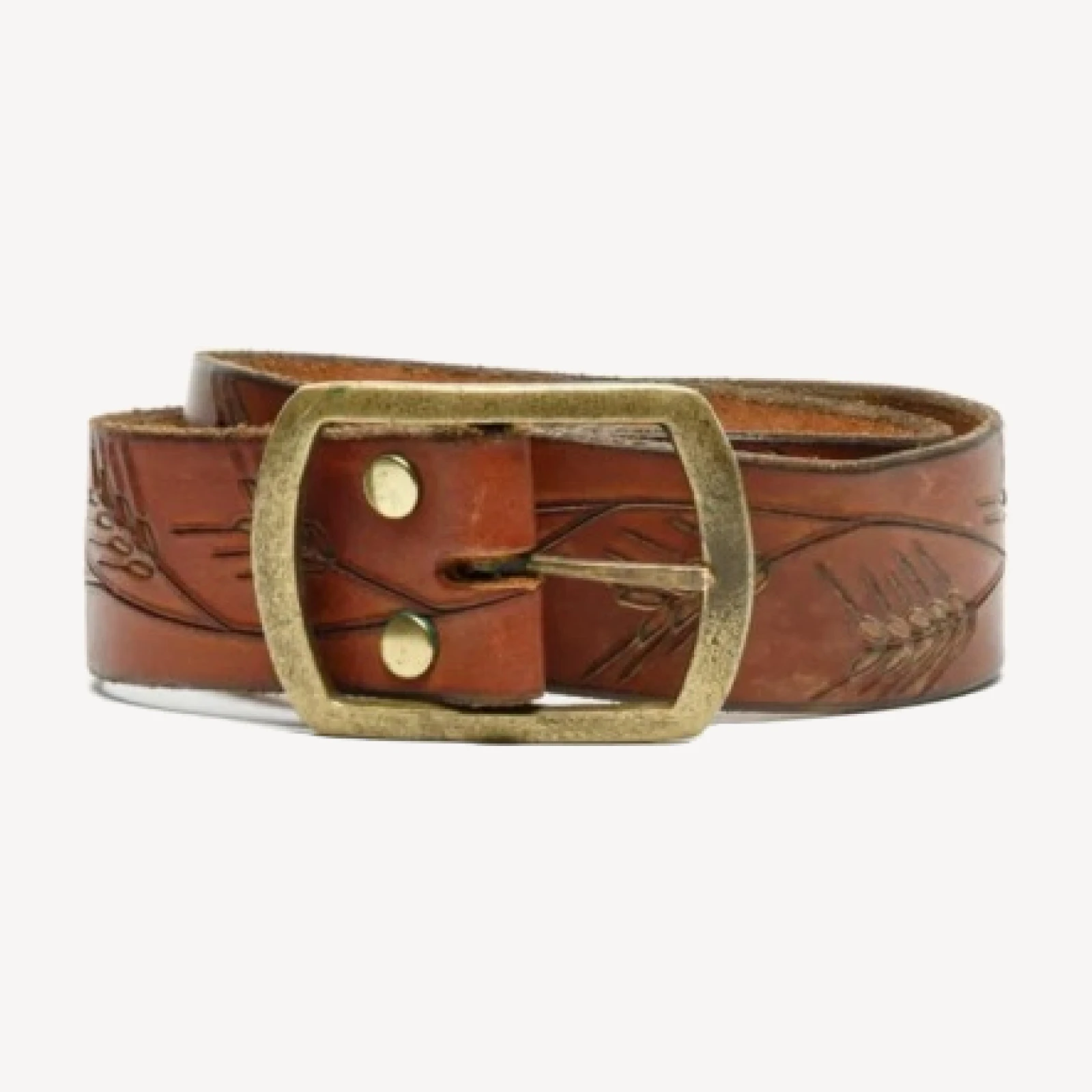 RE/DONE Vintage | 70s Wheat Embossed Leather Belt -#43 | Vintage Belts