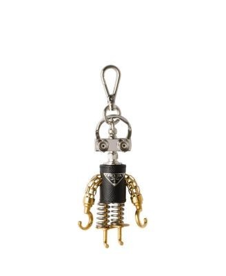 Prada Robot Saffiano Leather Keychain Charm