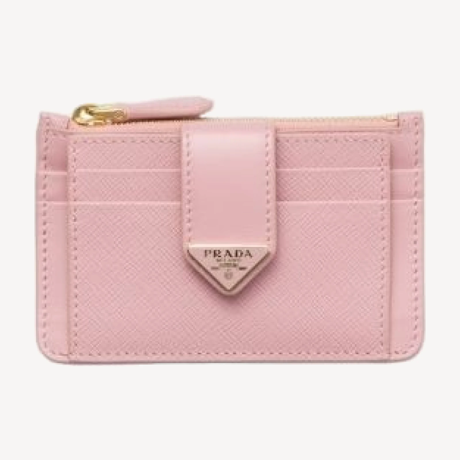 Prada Saffiano And Smooth Leather Card Holder