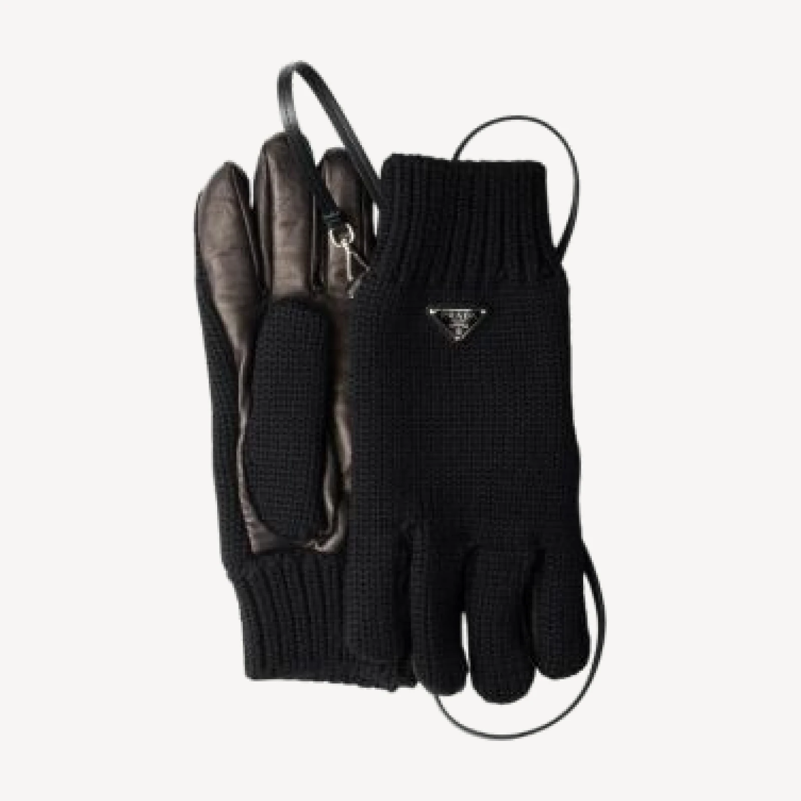 Prada Wool and Nappa Leather Gloves
