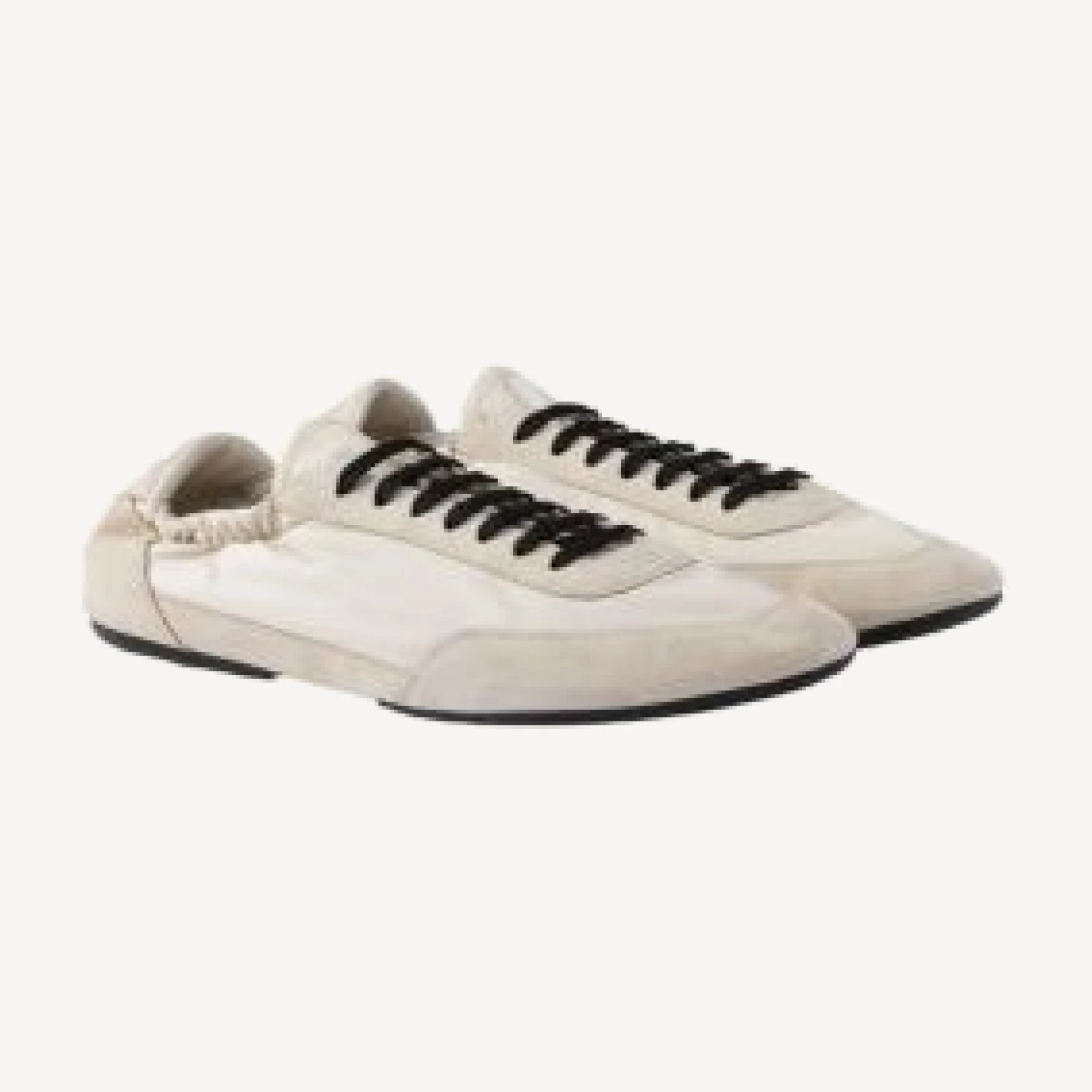 Prada Women's Collapse Re-Nylon and Suede Sneakers