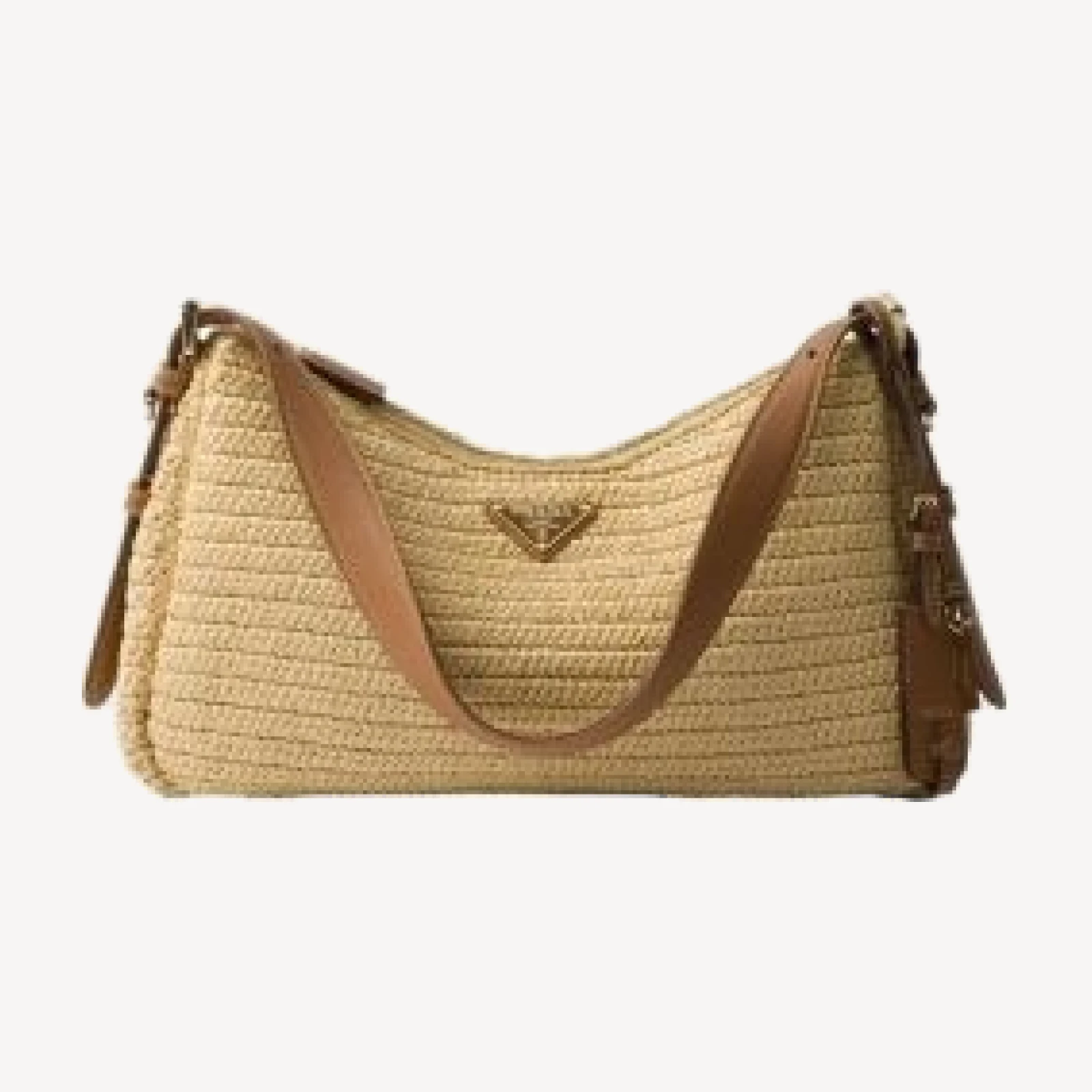 Prada Aimee Large Crochet and Leather Bag