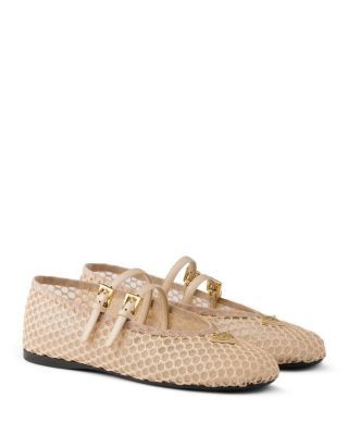 Prada Women's Mesh Fabric Ballerinas