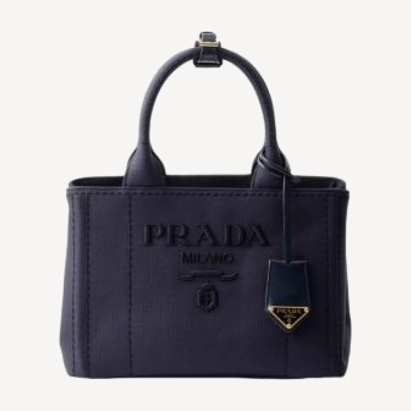 Prada Jardiniere Small Cotton Canvas Handbag