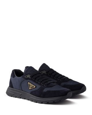Prada Men's Prax 2.0 Re-Nylon and Suede Sneakers