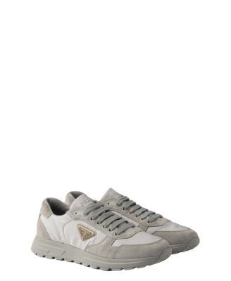 Prada Men's Prax 2.0 Re-Nylon and Suede Sneakers