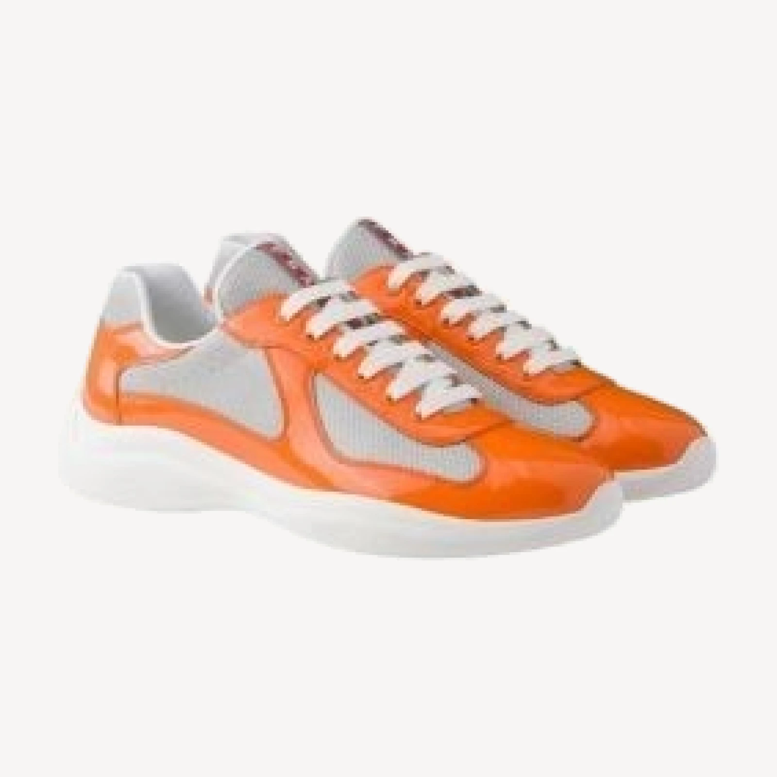 Prada Men's America's Cup Patent Leather and Technical Fabric Sneakers