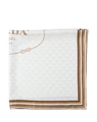 Prada Printed Silk Twill Jacquard Scarf