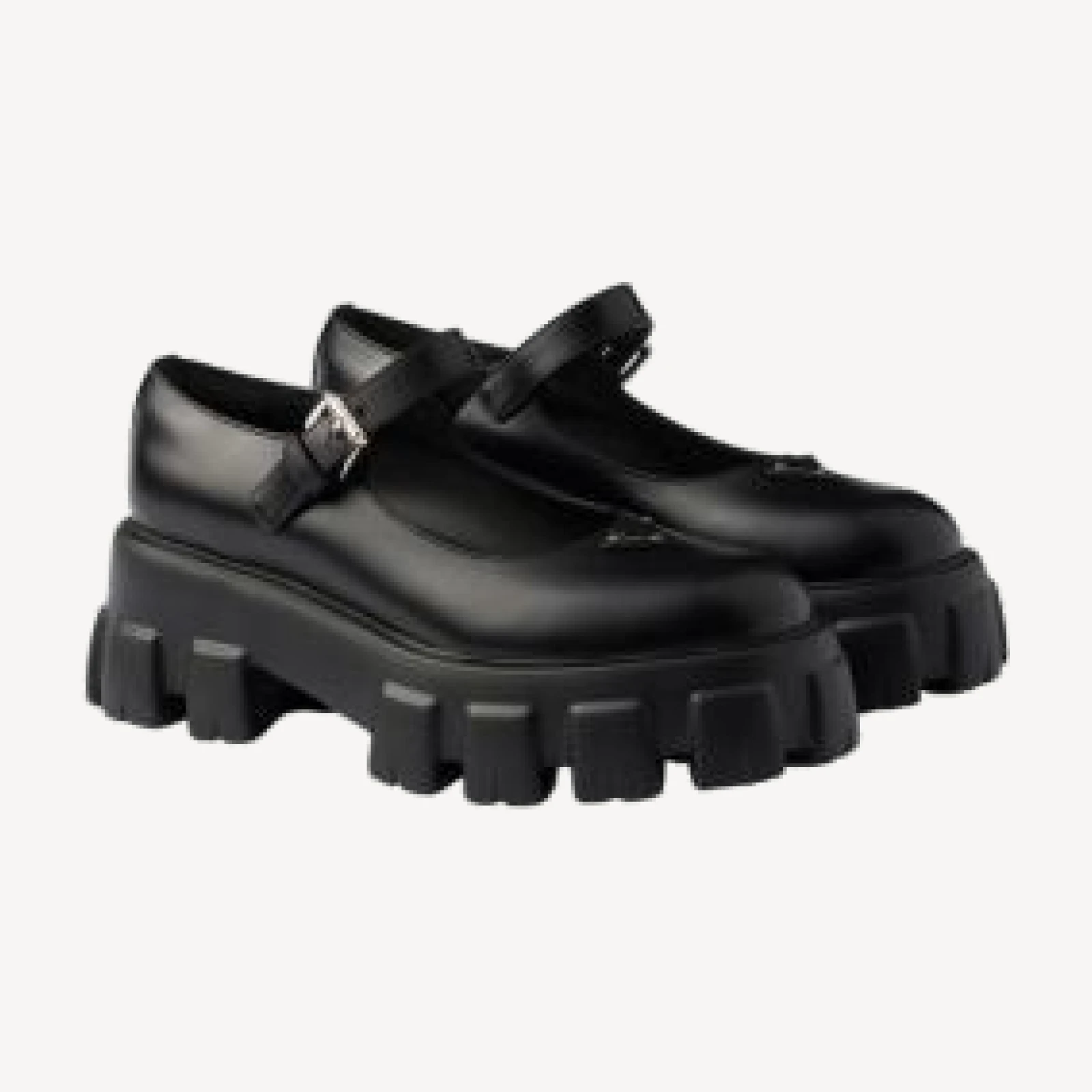 Prada Women's Brushed Leather Monolith Mary Janes
