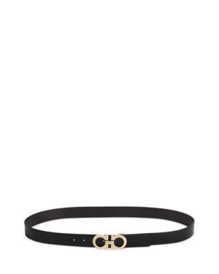 Salvatore Ferragamo Men's Double Gancini Reversible Smooth Leather Belt