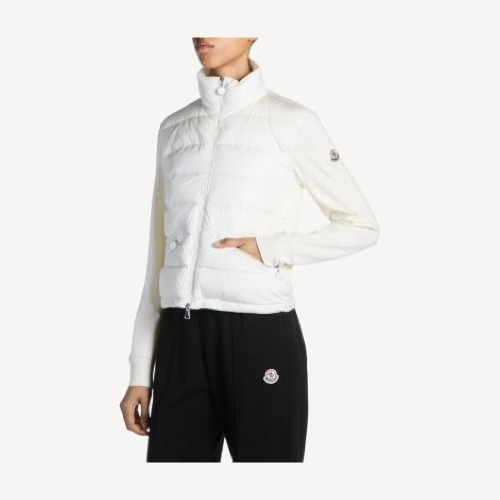Moncler Mixed Media Puffer Cardigan