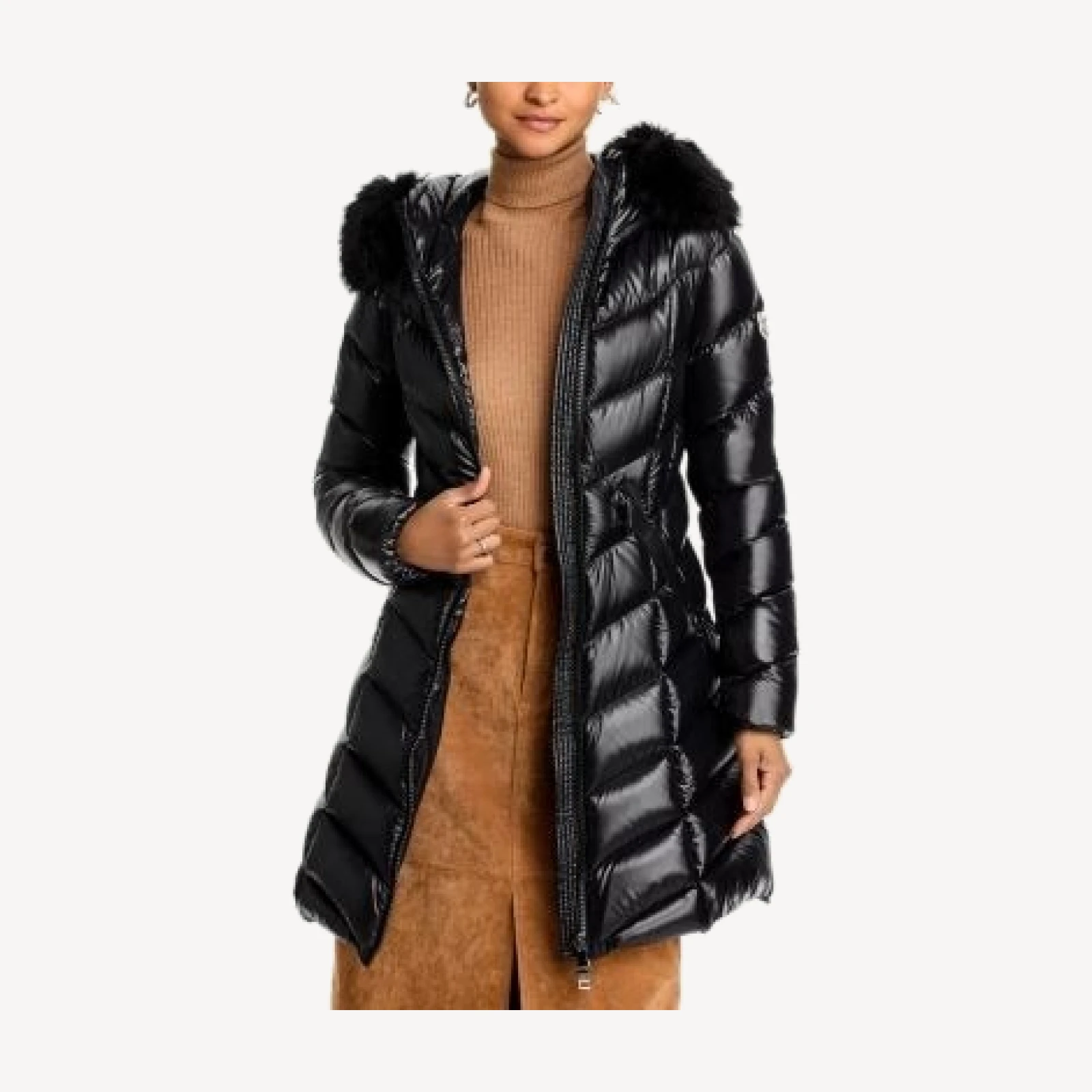 Moncler Fulmarus Faux Fur Trim Down Puffer Coat