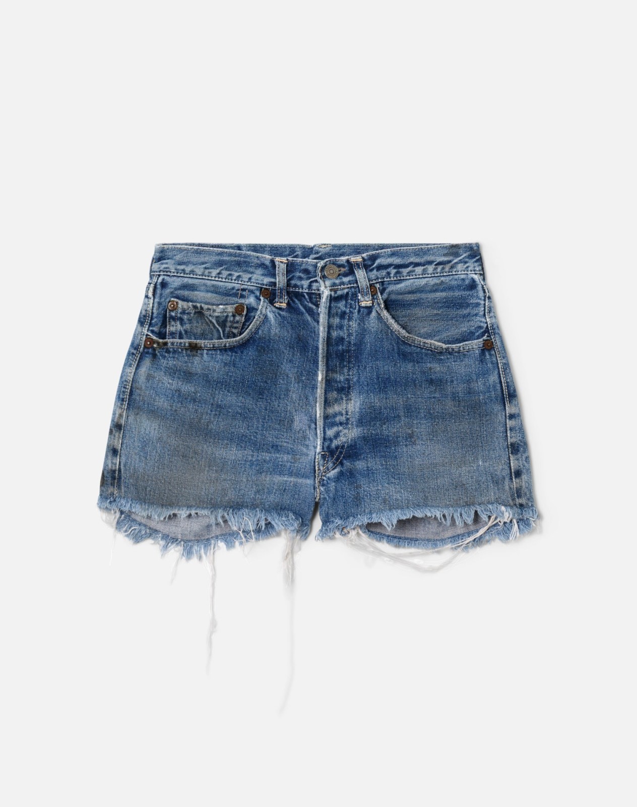60s Selvedge Big E Single Stitch Cut Off 501 Shorts -#3