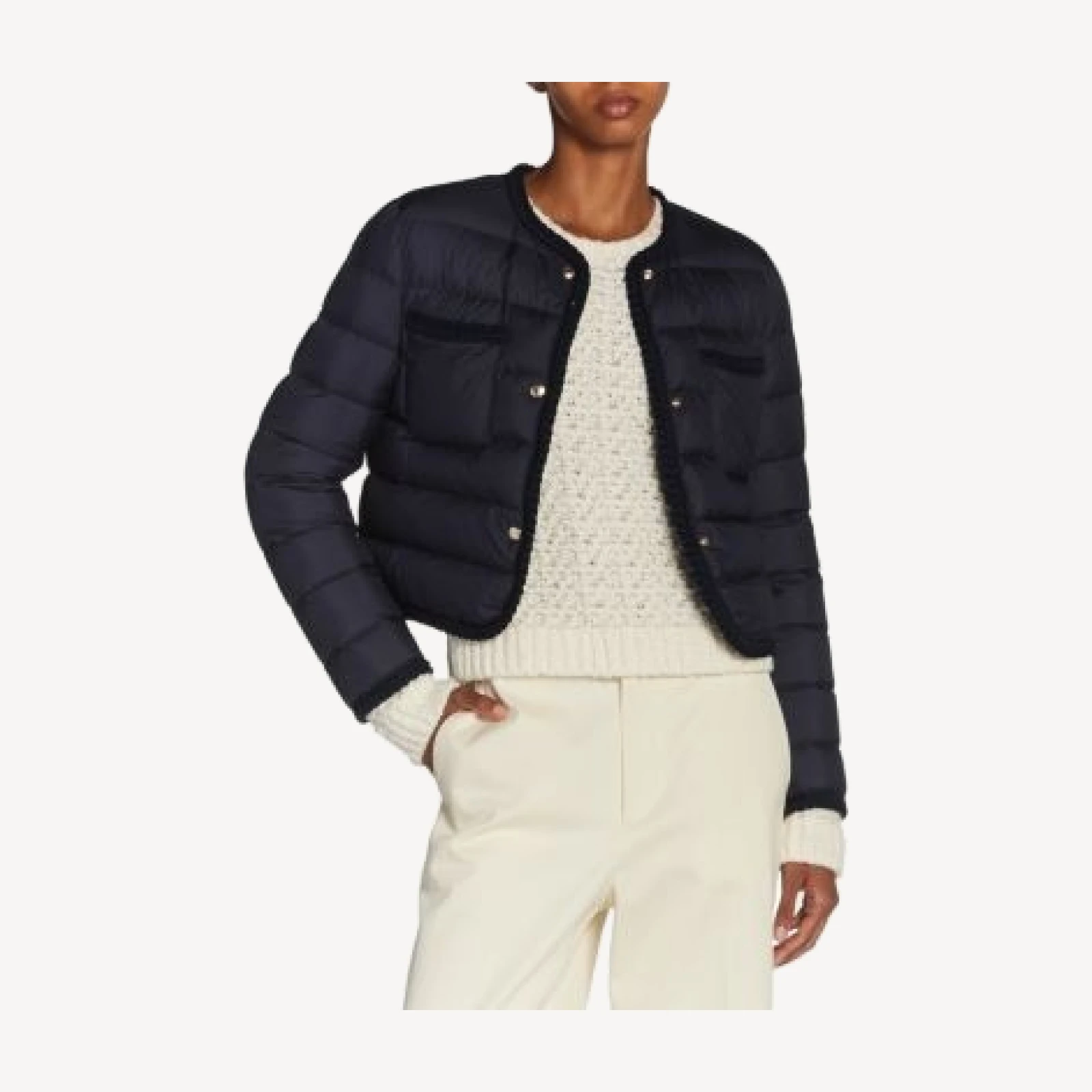 Moncler Gencay Braided Trim Quilted Jacket