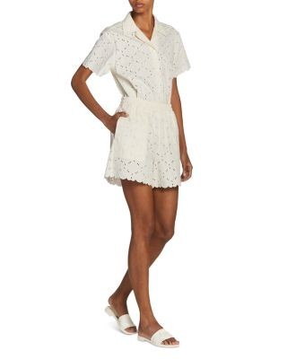 Moncler Eyelet Embroidered Shirt
