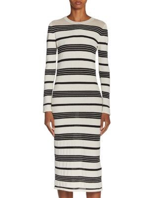 Moncler Striped Midi Dress