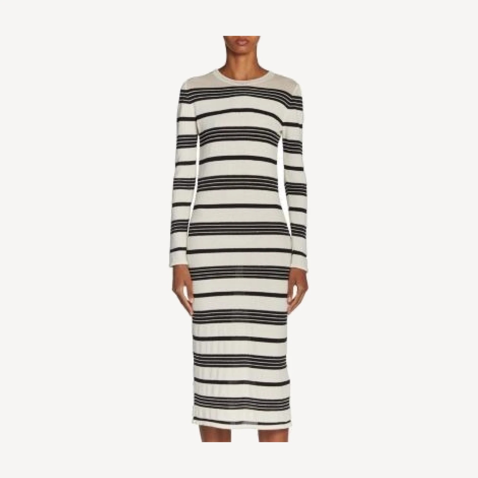 Moncler Striped Midi Dress