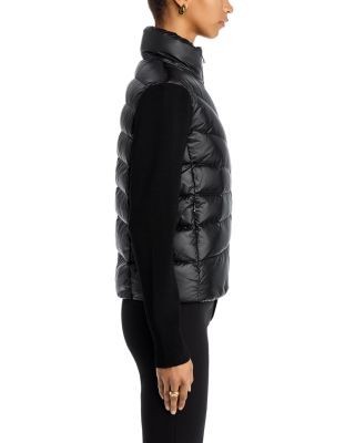 Moncler Mixed Media Wool Puffer Cardigan