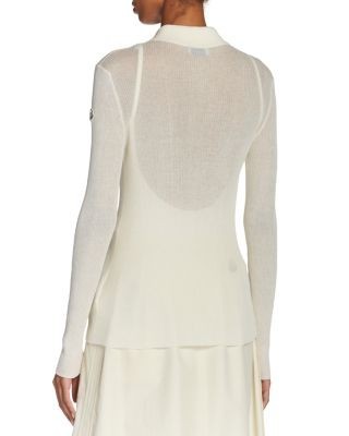 Moncler Semi Sheer Polo Top
