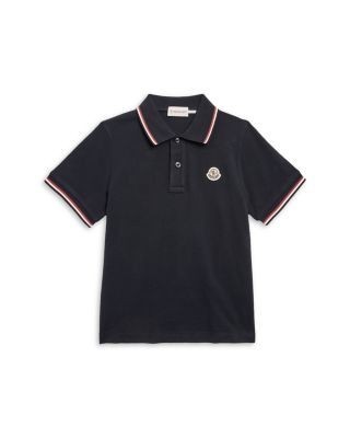 Moncler Boys' Maniche Ribbed Polo Shirt - Big Kid
