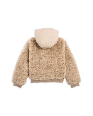 Moncler Girls' Teddy Zip Up Hoodie - Big Kid