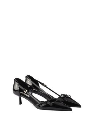 Prada Women's Open-Side Leather Pumps
