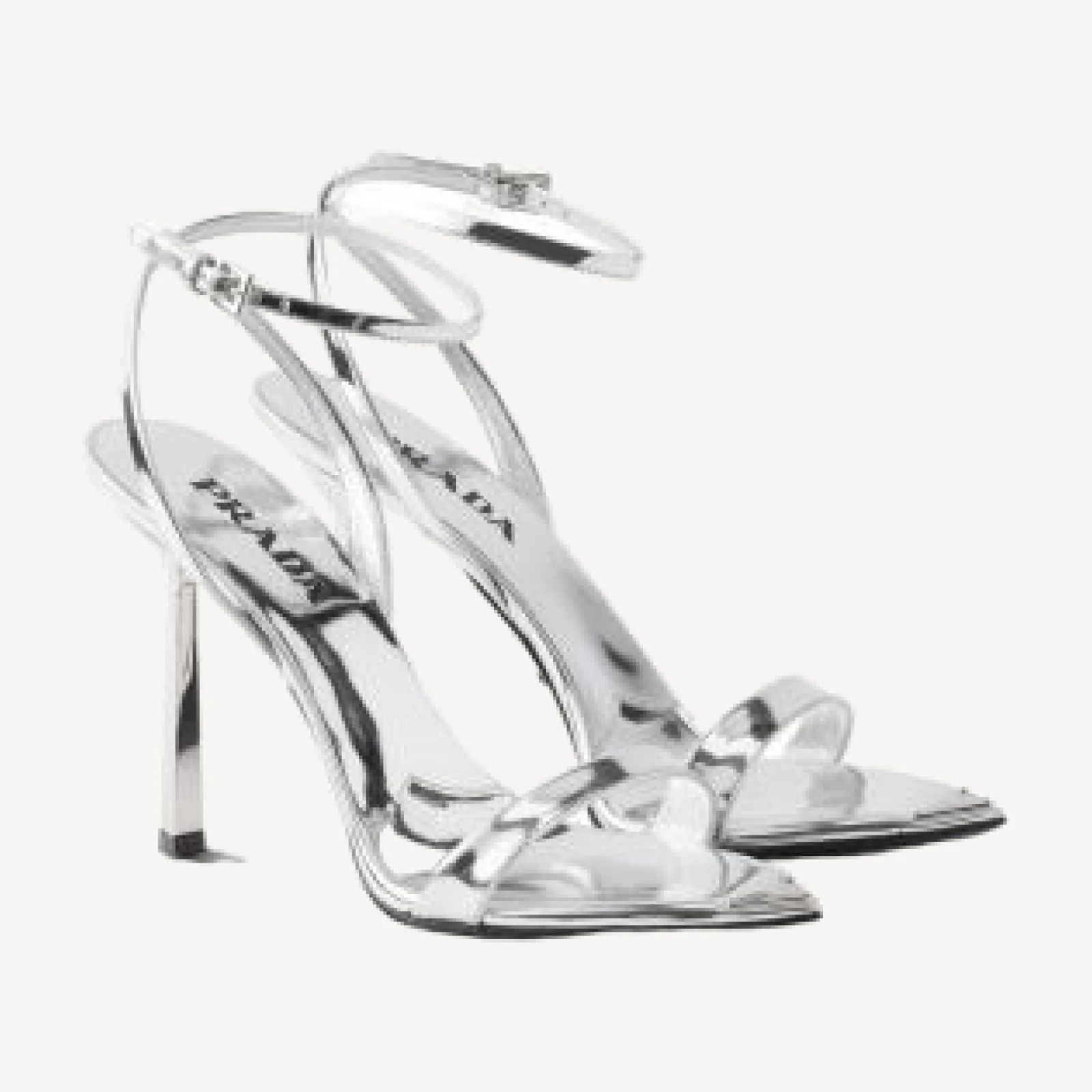 Prada Women's Metallic Leather High-Heeled Sandals