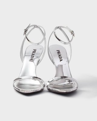 Prada Women's Metallic Leather High-Heeled Sandals