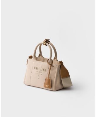 Prada Jardiniere Mini Cotton Canvas Handbag