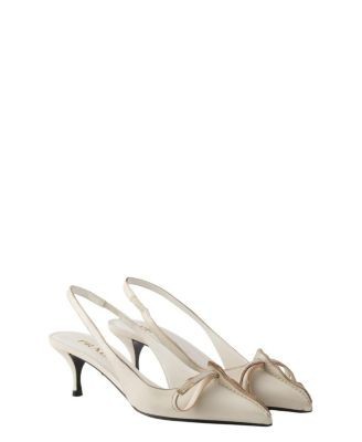 Prada Women's Leather Slingback Pumps