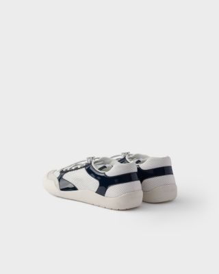 Prada Men's Speedrock Patent Leather and Mesh Fabric Sneakers