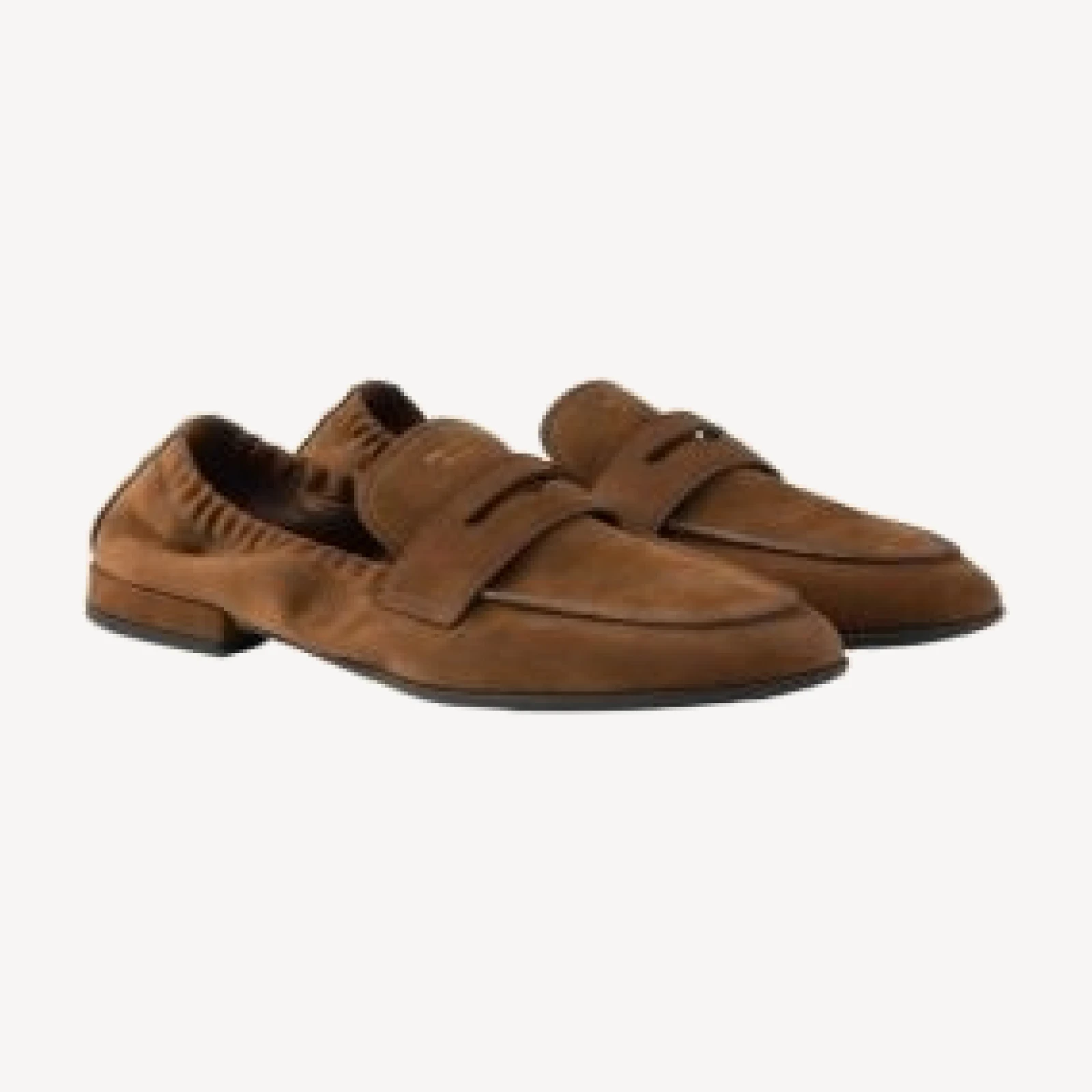 Prada Women's Shuffle Antiqued Suede Leather Loafers