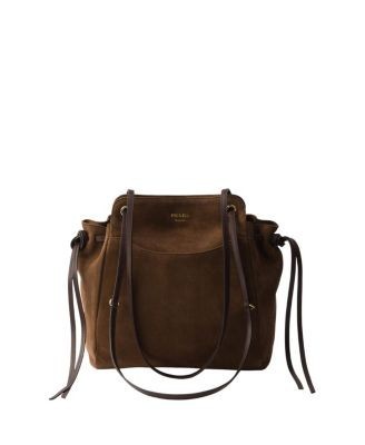 Prada Carry Medium Suede Tote Bag