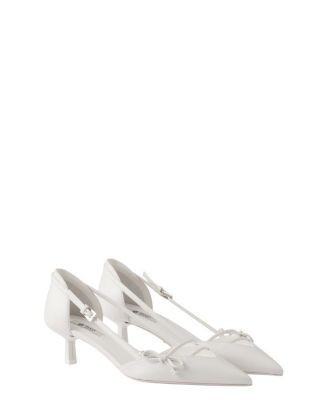 Prada Women's Open-Side Leather Pumps