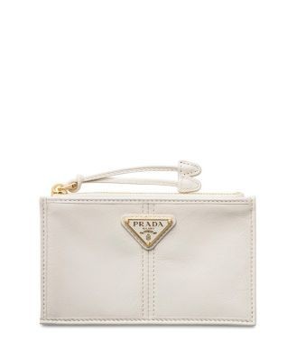 Prada Leather Card Holder with Zipper