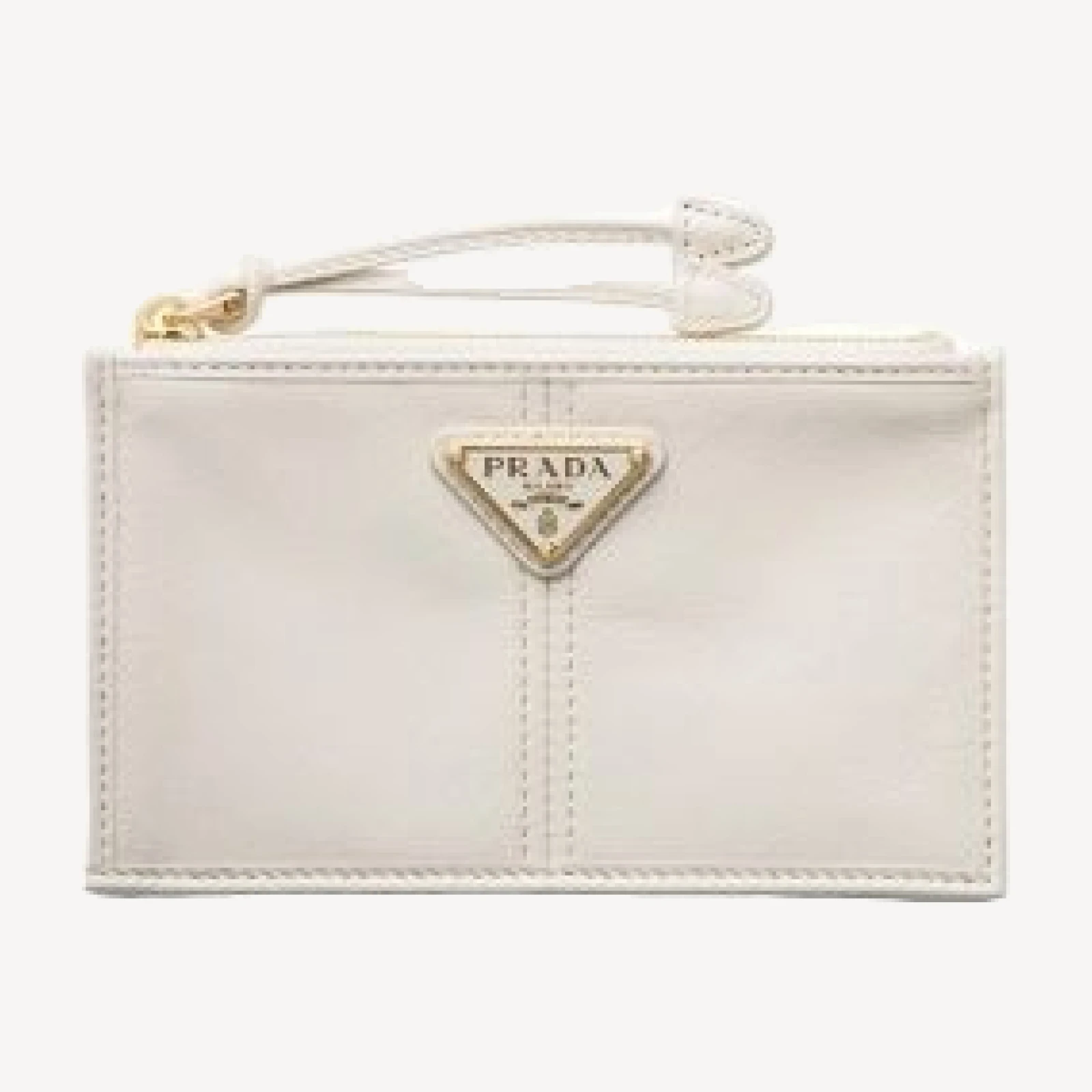 Prada Leather Card Holder with Zipper