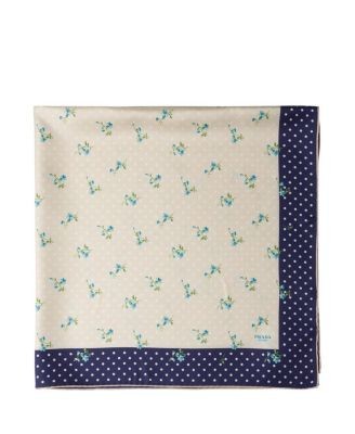Prada Printed Silk Twill Scarf, 90 X 90 Cm