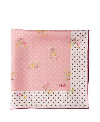 Prada Printed Silk Twill Scarf, 55 X 55 Cm