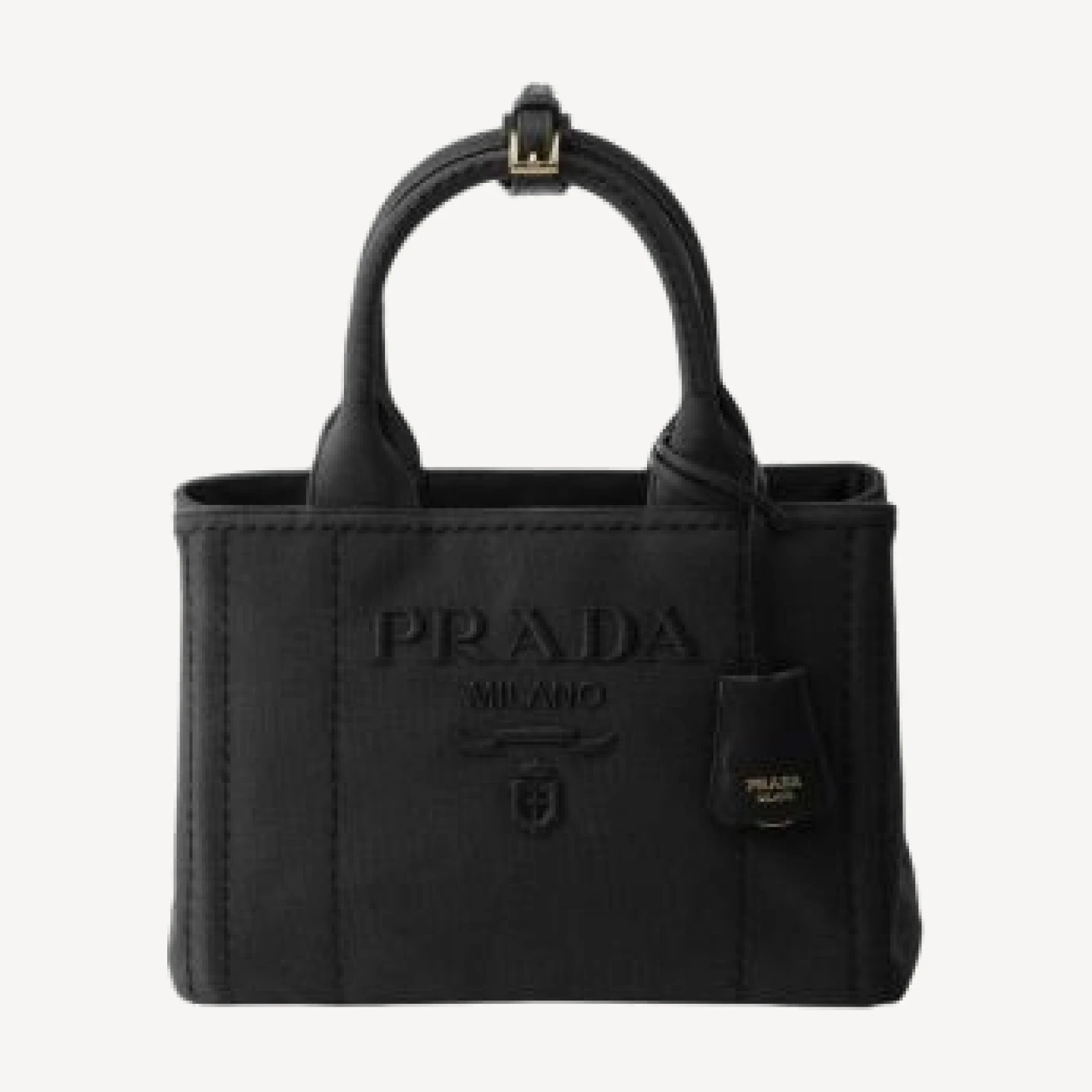 Prada Jardiniere Small Cotton Canvas Bag