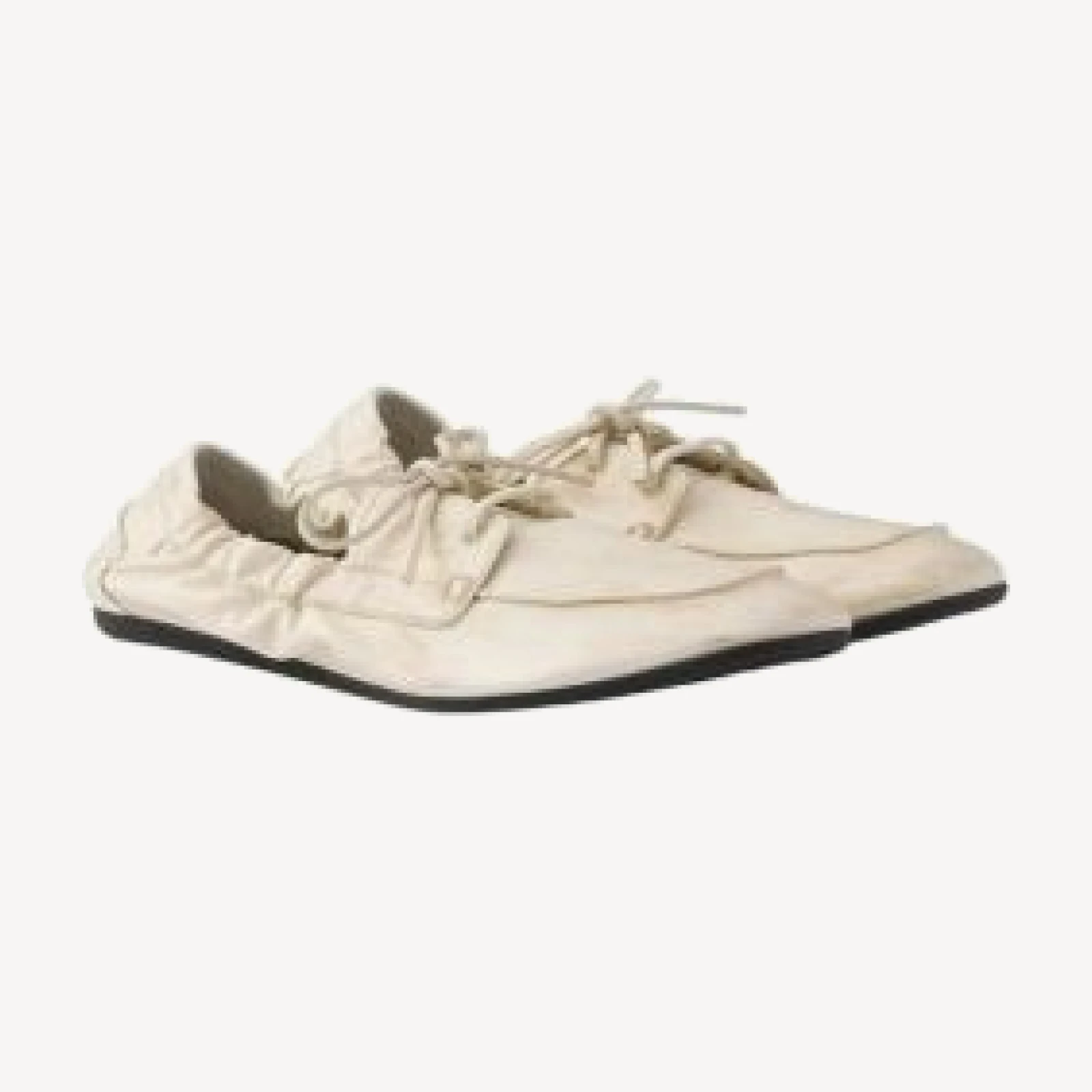 Prada Women's Shuffle Antiqued Leather Boat Shoes