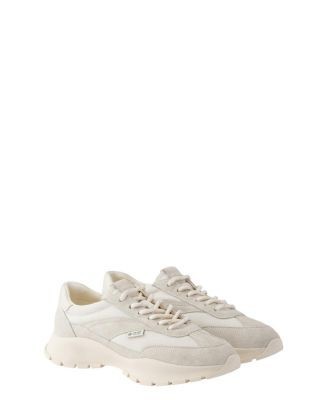 Prada Women's Mesh Fabric And Suede Sneakers