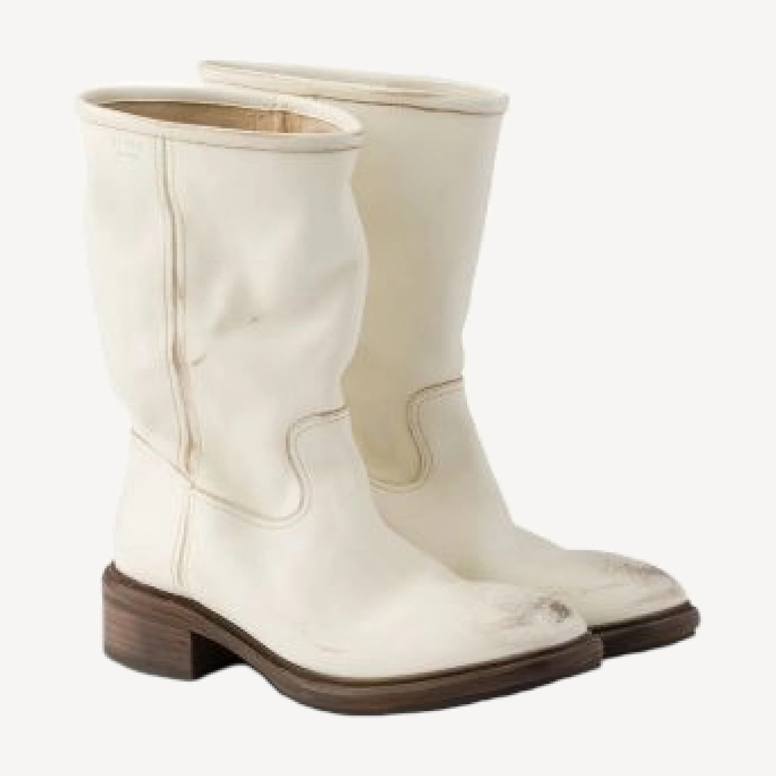 Prada Women's Vintage-Effect Leather Boots