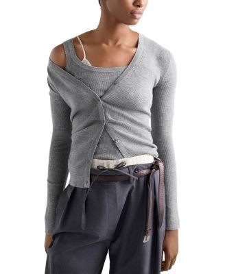 Prada Ribbed Cashmere Cardigan