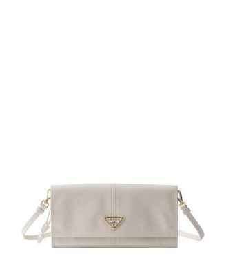 Prada Leather Wallet With Shoulder Strap