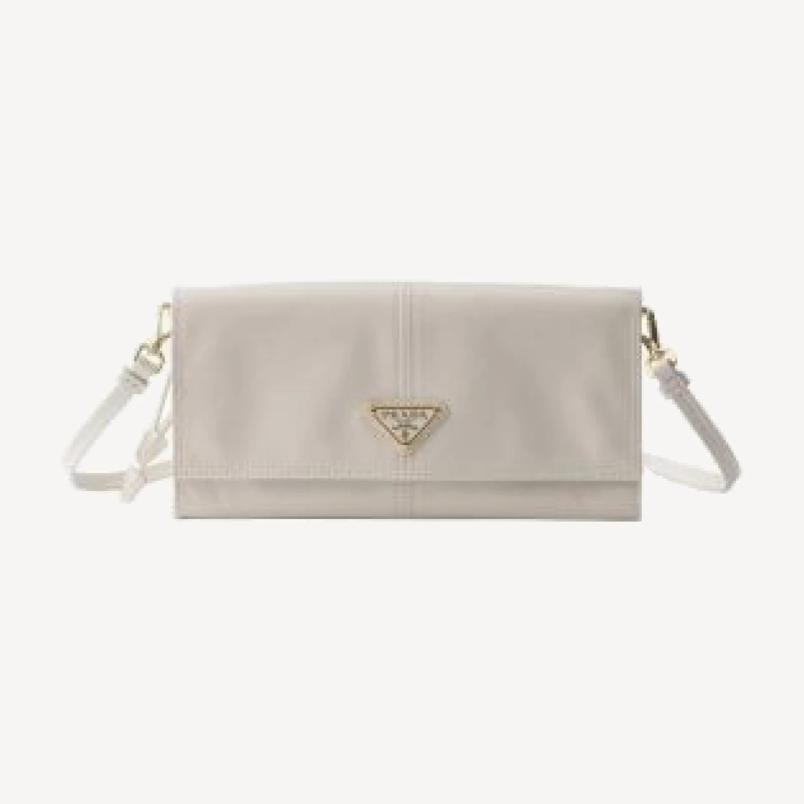 Prada Leather Wallet With Shoulder Strap