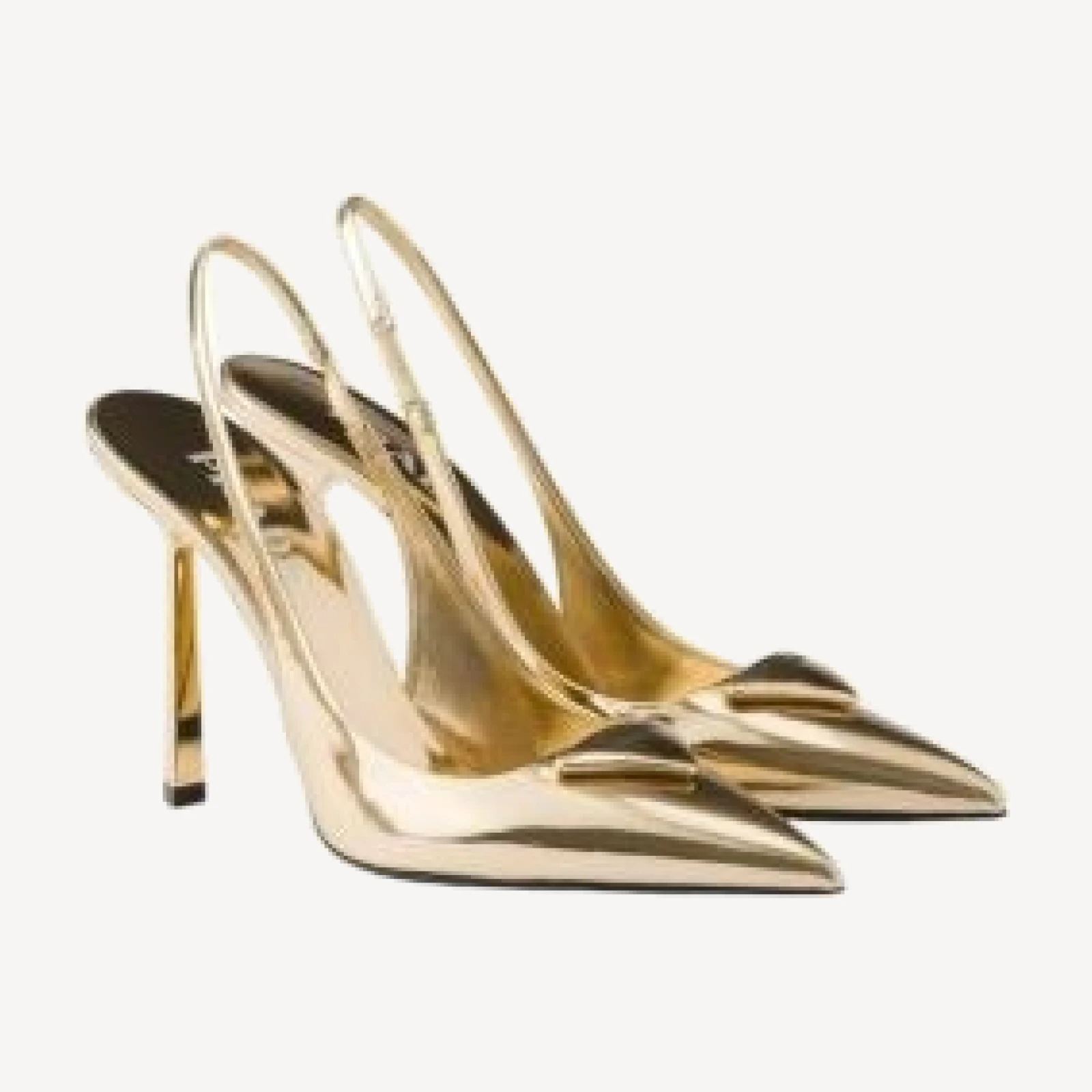 Prada Women's Metallic Leather Slingback Pumps