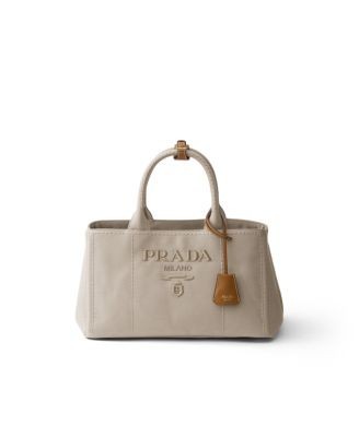 Prada Jardiniere Large Cotton Canvas Handbag