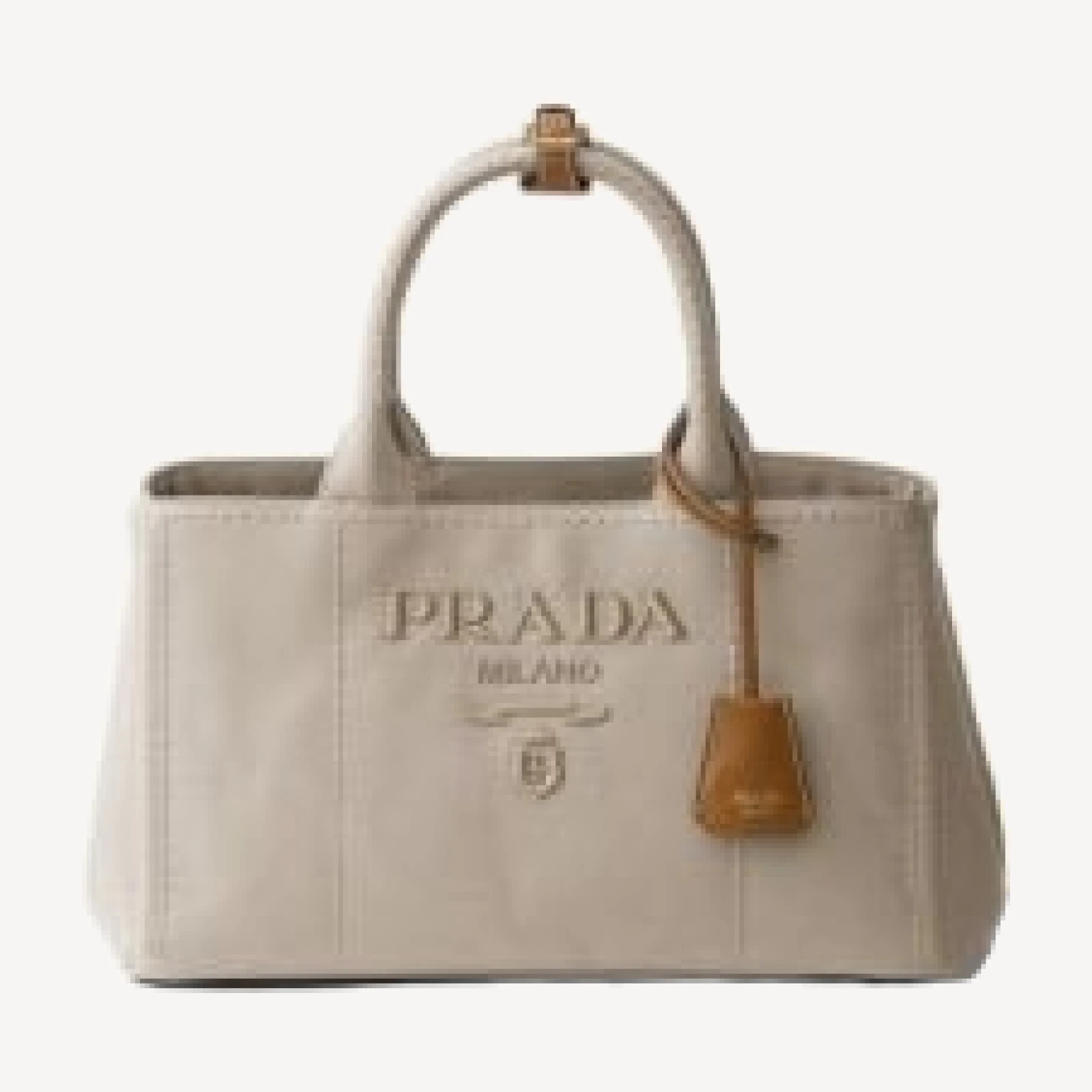 Prada Jardiniere Large Cotton Canvas Handbag