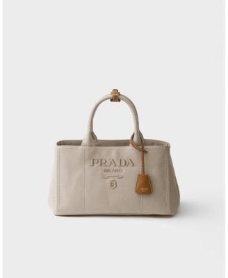 Prada Jardiniere Large Cotton Canvas Handbag